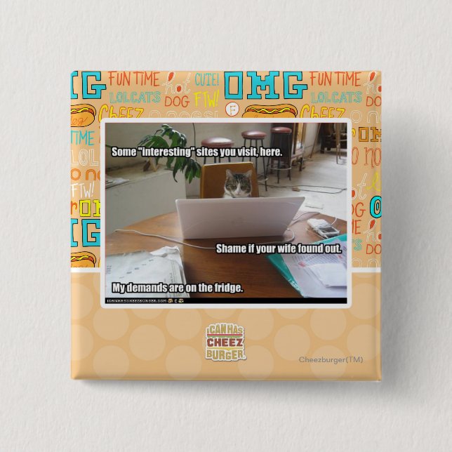 Badge Carré 5 Cm Sites intéressants (Devant)