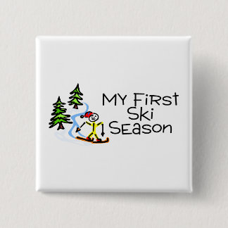 Badge Carré 5 Cm Skiant ma première saison de ski