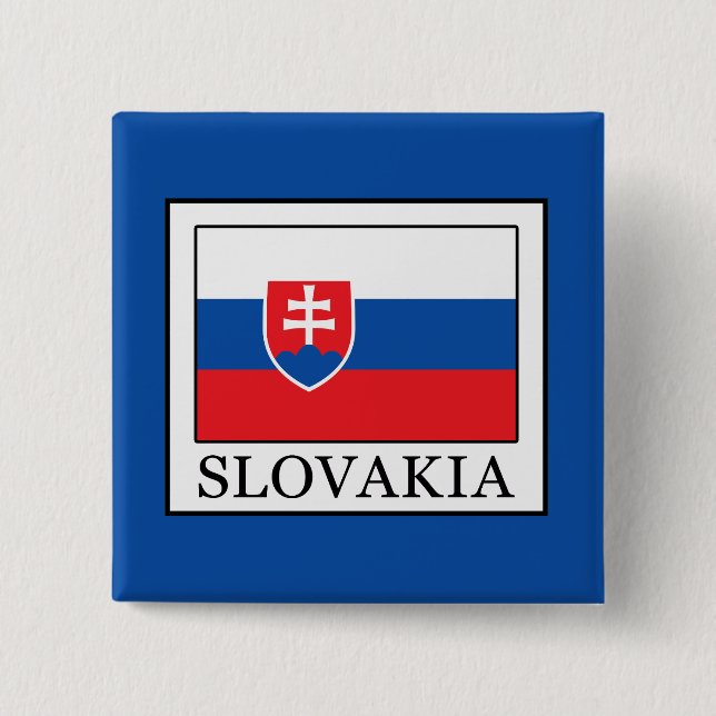 Badge Carré 5 Cm Slovaquie (Devant)
