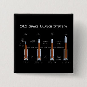 Badge Carré 5 Cm SLS Space Launch System
