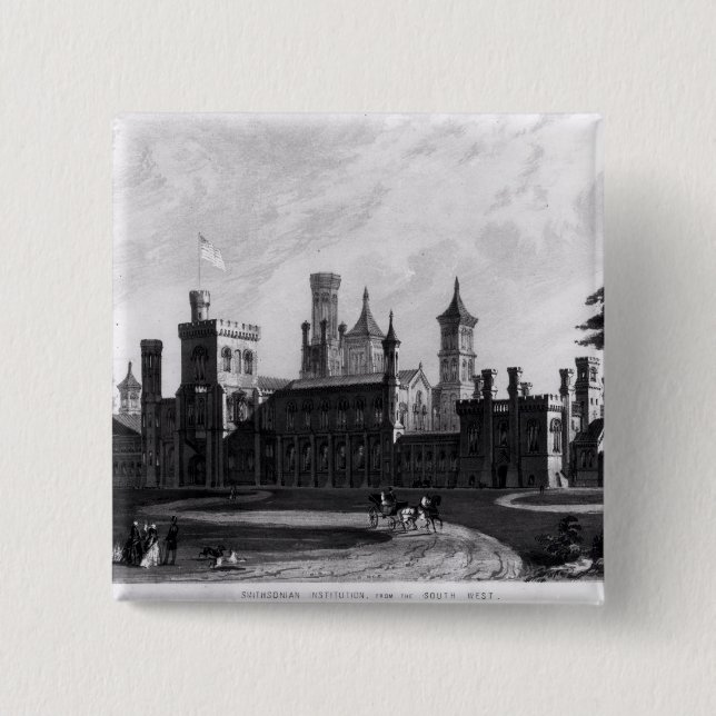 Badge Carré 5 Cm Smithsonian Institution de l'ouest du sud (Devant)