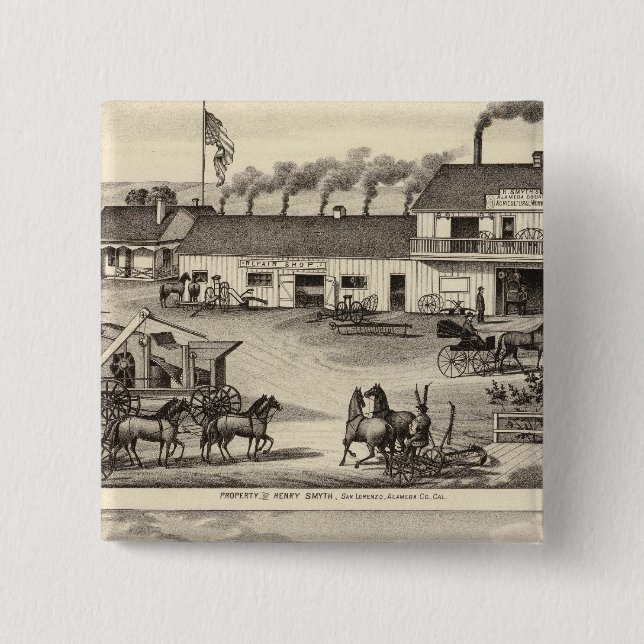 Badge Carré 5 Cm Smyth, propriétés Adams (Devant)