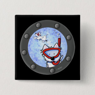 Badge Carré 5 Cm Snorkel Westies Porthol