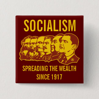Badge Carré 5 Cm Socialistes : Écartant la richesse personnalisable
