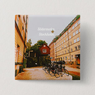 Badge Carré 5 Cm Södermalm, Stockholm, Suède