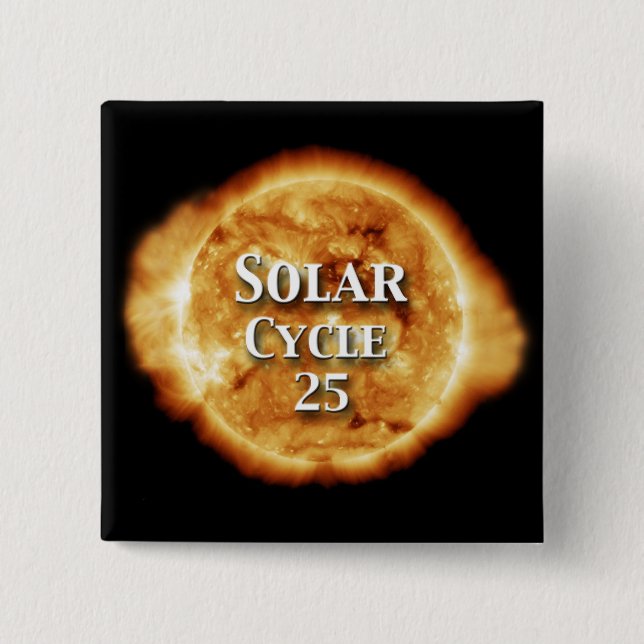 Badge Carré 5 Cm Solaire Cycle 25 Soleil actif (Devant)