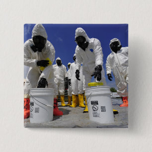 Badge Carré 5 Cm Soldats des USA du 457th bataillon chimique