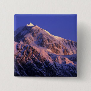 Badge Carré 5 Cm Sommet de Denali Peak Mt. McKinley) à