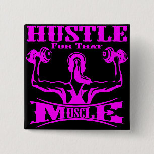 Badge Carré 5 Cm Son Ostle Pour Cette Formation De Force Musculaire