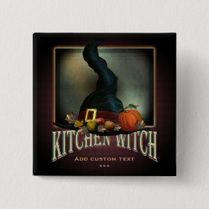 Badge Carré 5 Cm Sorcière de cuisine