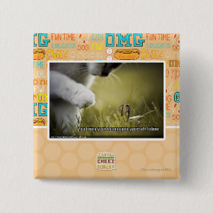 Badge Carré 5 Cm Sort malheureux sur vous-même