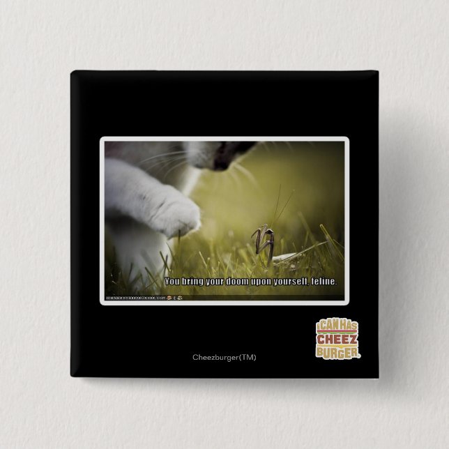 Badge Carré 5 Cm Sort malheureux sur vous-même (Devant)