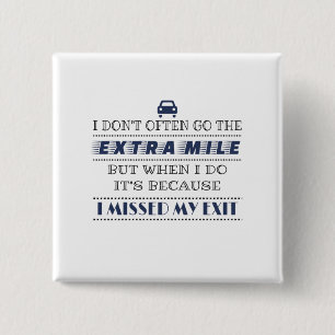 Badge Carré 5 Cm Sortie du pilote du Humour défectueux manquée