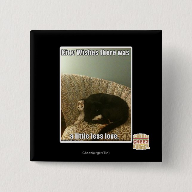 Badge Carré 5 Cm Souhaits de Kitty (Devant)