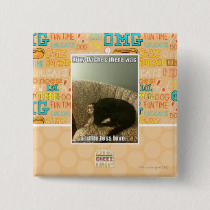 Badge Carré 5 Cm Souhaits de Kitty