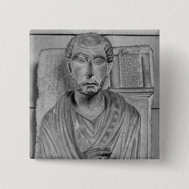 Badge Carré 5 Cm Soulagement funéraire de Marcus J. Aristides (Devant)
