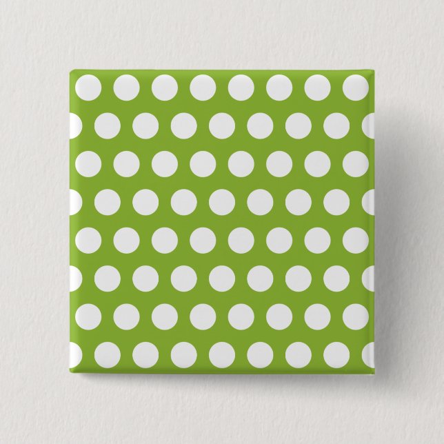 Badge Carré 5 Cm Soupe aux pois avec des points (Devant)