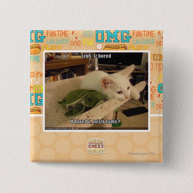 Badge Carré 5 Cm Soupir. Iz était ennuyeux (Devant)