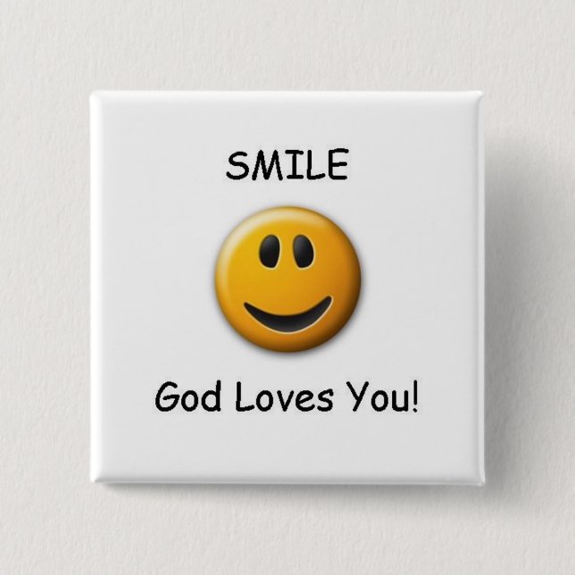 BADGE CARRÉ 5 CM SOURIRE (Devant)