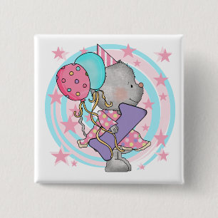 Badge Carré 5 Cm Souris 1er anniversaire T-shirts et cadeaux