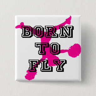 Badge Carré 5 Cm Soutenu pour piloter le pom-pom girl