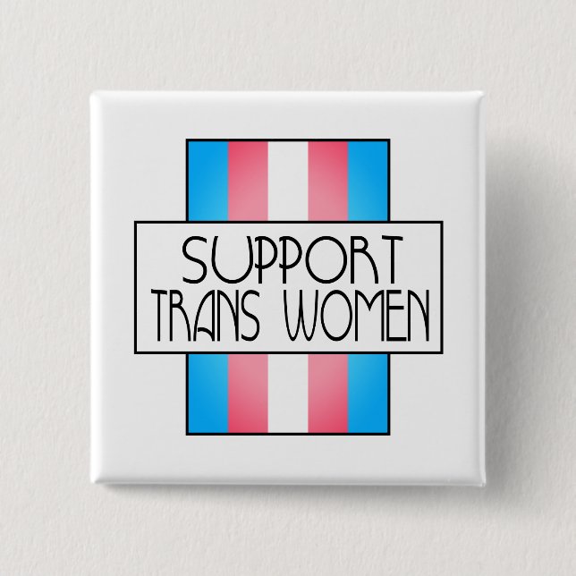 Badge Carré 5 Cm Soutien aux femmes trans (Devant)