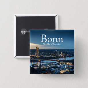 Badge Carré 5 Cm Souvenir Bonn Allemagne 