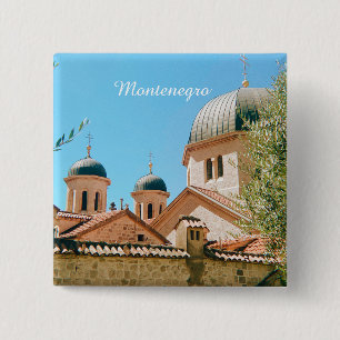 Badge Carré 5 Cm souvenir de voyage à Kotor, Monténégro