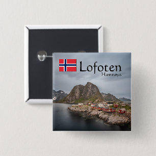 Badge Carré 5 Cm Souvenir des Lofoten Norvège