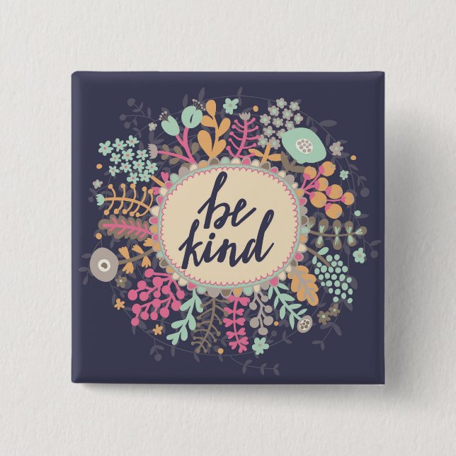 Badge Carré 5 Cm Soyez aimable (Devant)