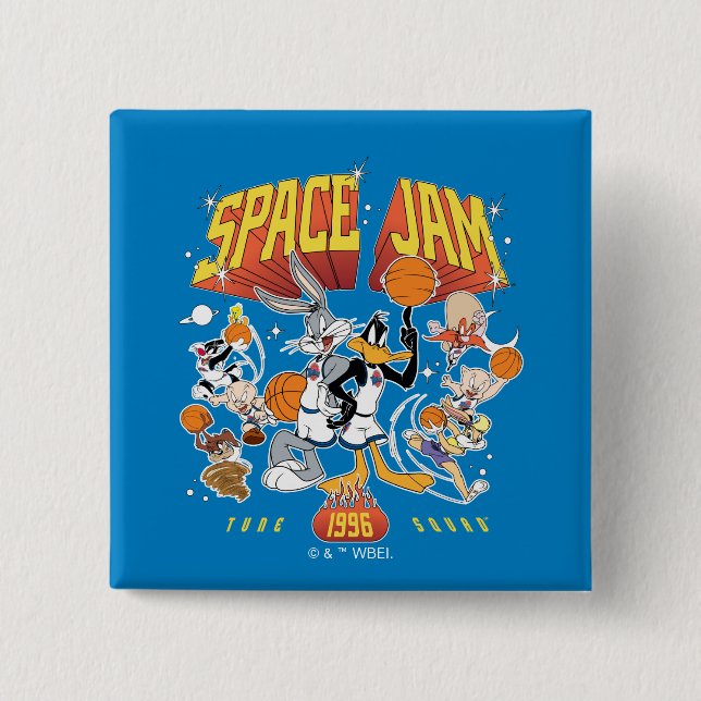 Badge Carré 5 Cm SPACE JAM™ ÉQUIPE TUNE SQUAD™ Graphique 1996 (Devant)