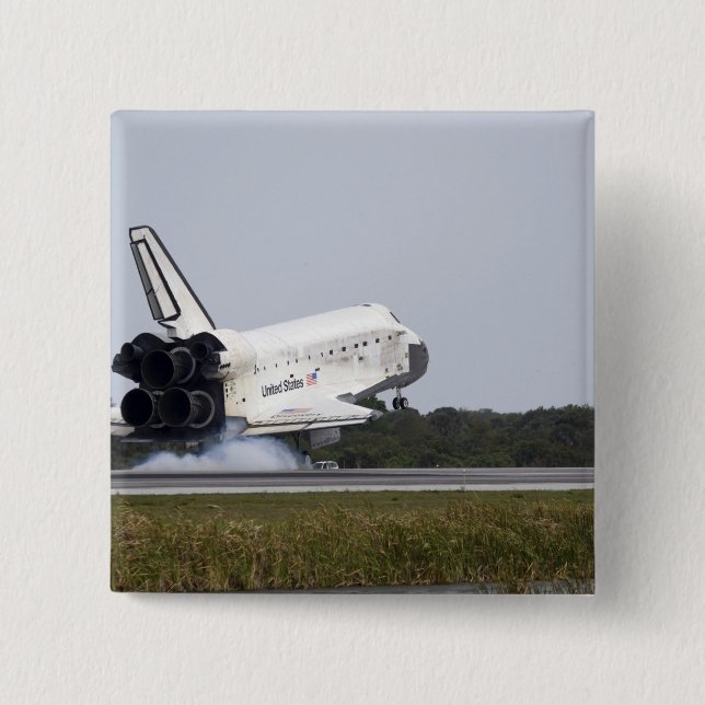 Badge Carré 5 Cm Space Shuttle Discovery touche 2 (Devant)
