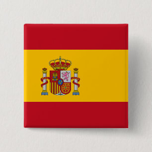 Badge Carré 5 Cm Spain Flag