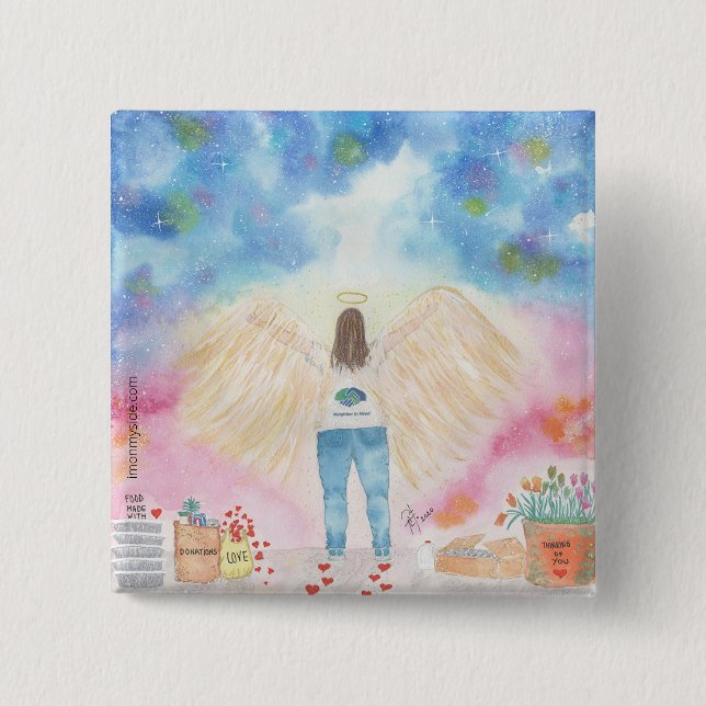 Badge Carré 5 Cm Special Neighbor in Need Pin (Devant)