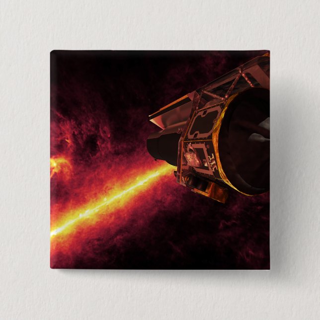 Badge Carré 5 Cm Spitzer vu contre le ciel infrarouge (Devant)