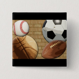Badge Carré 5 Cm Sports Al-Étoile, basket-ball/football/football