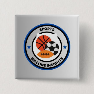 Badge Carré 5 Cm Sports Button