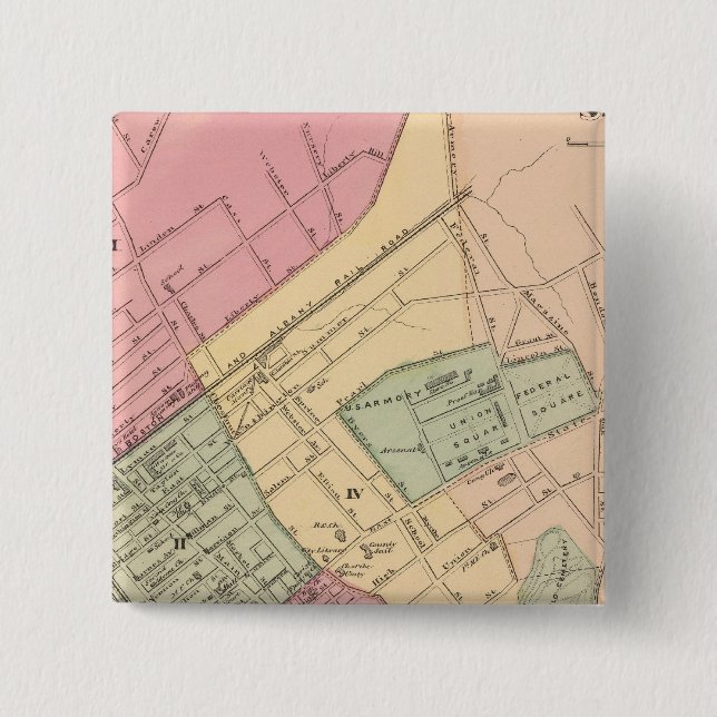 Badge Carré 5 Cm Springfield (Devant)