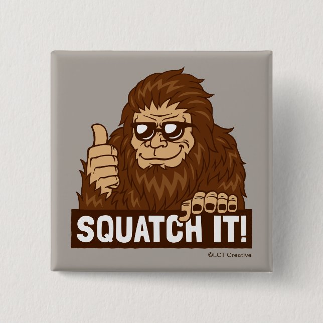 Badge Carré 5 Cm Squatch (Devant)
