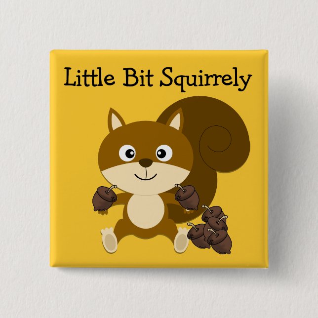 Badge Carré 5 Cm Squirrely (Devant)