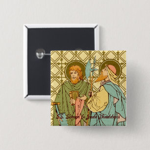 Badge Carré 5 Cm SS. Simon & Jude Thaddeus  (RLS 16)