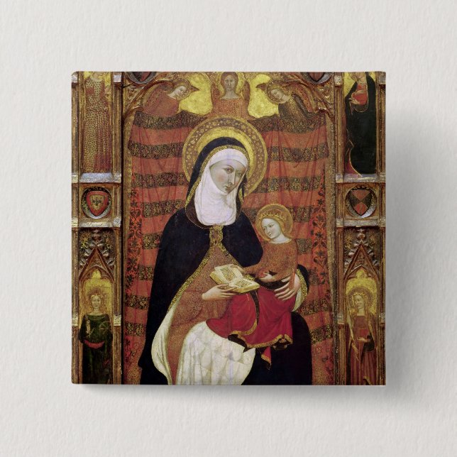 Badge Carré 5 Cm St Anne et la Vierge (Devant)