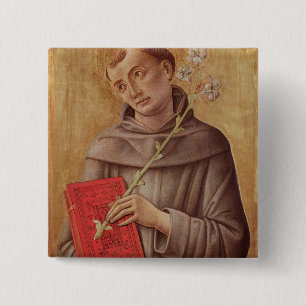 Badge Carré 5 Cm St Anthony de Padoue