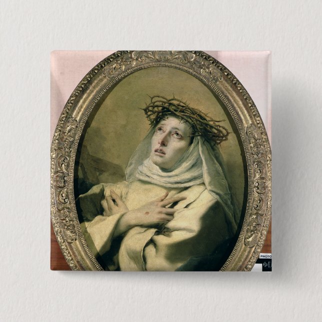 Badge Carré 5 Cm St Catherine de Sienne, c.1746 (Devant)