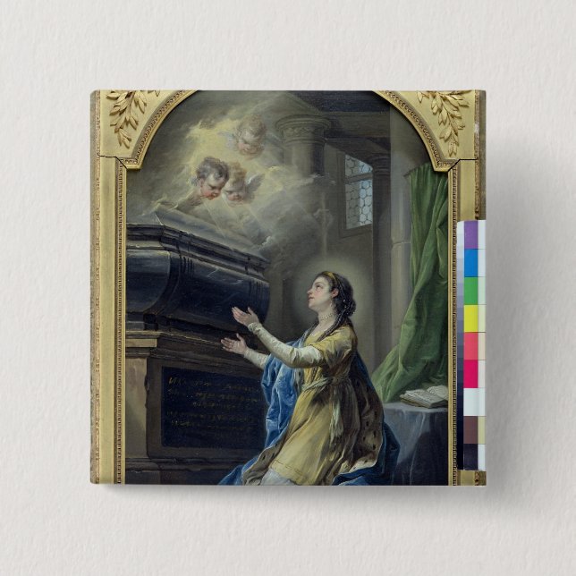 Badge Carré 5 Cm St Clotilda (Devant)