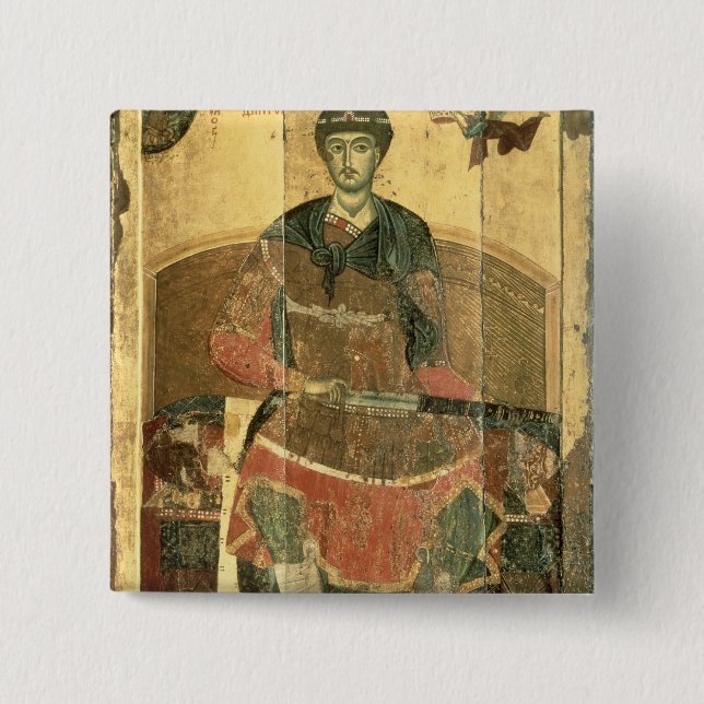 Badge Carré 5 Cm St Demetrius de Salonica, 12ème siècle (Devant)