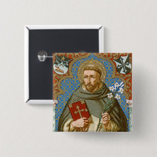 Badge Carré 5 Cm St. Dominic de Guzman (BK 011)