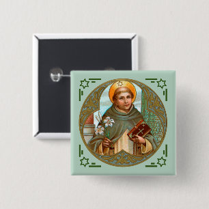 Badge Carré 5 Cm St. Dominic de Guzman (BK 07)