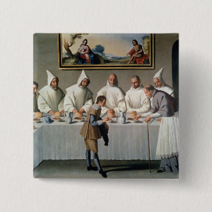 Badge Carré 5 Cm St Hugh de Cluny (1024-1109) dans le réfectoire d