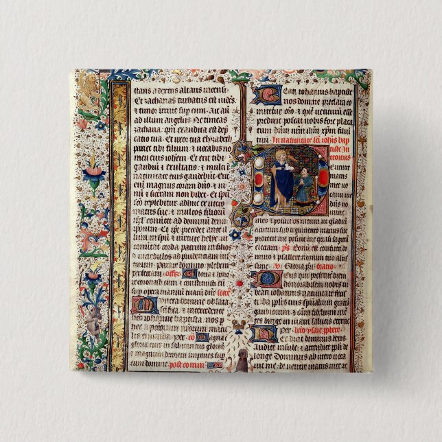 Badge Carré 5 Cm St John le baptiste (Devant)